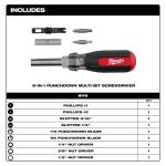 Milwaukee 9-in-1 Punchdown Multi-Bit Screwdriver (48-22-2902)