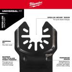 Milwaukee. High Carbon Steel 1-3/8 in Universal Fit Wood Cutting Multi-Tool Oscillating Blade (3-Pack)