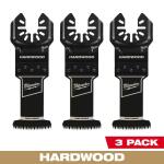 Milwaukee High Carbon Steel 1-3/8 in. Universal Fit Japanese Teeth Hardwood Cutting Multi-Tool Oscillating Blade (3-Pack)