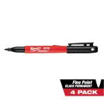 Milwaukee INKZALL Black Fine Point Jobsite Permanent Marker (4-Pack) (48-22-3104)