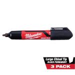 Milwaukee INKZALL Black Large Chisel Tip Jobsite Permanent Marker (3-Pack) (48-22-3250)