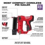 Milwaukee M12 12-Volt 23-Gauge Lithium-Ion Cordless Pin Nailer (Tool-Only) (2540-20)