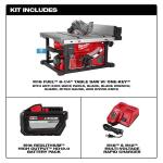 Milwaukee M18 FUEL ONE-KEY 18-Volt Lithium-Ion Brushless Cordless 8 1/4 in. Table Saw Kit with (1) 12.0 Ah Battery & Rapid Charger