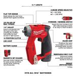 Milwaukee M12 FUEL 12V Lithium-Ion Brushless Cordless 4-in-1 Installation 3/8 in. Drill Driver Kit with 4-Tool Heads (2505-22)