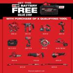 Milwaukee M18 18V Lithium-Ion REDLITHIUM FORGE HD 12.0 Ah Battery Pack (48-11-1813)