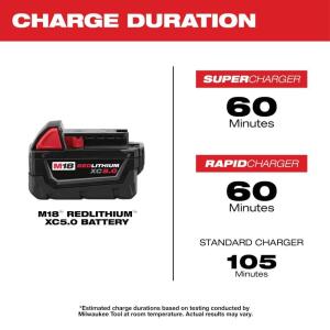 Milwaukee M18 18-Volt Ah Lithium-Ion XC 5.0 Extended Capacity Battery Pack