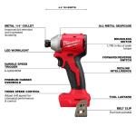 MilwaukeeM18 18-Volt Lithium-Ion Brushless Cordless Compact Hammer Drill/Impact Combo Kit (2-Tool) with (2) Batteries, Bag (3693-22CX)