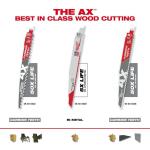 Milwaukee9 in. 3 TPI Pruning SAWZALL Carbide Teeth Wood Cutting Reciprocating Saw Blades (3-Pack)