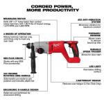 Milwaukee M18 18V Cordless Brushless Lithium-Ion 1 in. SDS-Plus Rotary Hammer with D-Handle (Tool-Only)