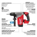 Milwaukee M18 FUEL 18V Lithium-Ion Brushless Cordless SDS-Plus 1-1/8 in. Rotary Hammer Drill (Tool-Only) (2915-20)