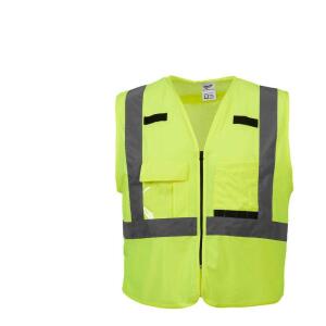 MilwaukeeSmall/Medium Yellow Class 2 High Visibility Safety Vest with 10 Pockets (48-73-5021)