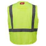 Milwaukee Small/Medium Yellow Class 2 High Visibility Safety Vest with 10 Pockets (48-73-5021)