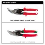 Milwaukee Left and Right Offset Aviation Snips (2-Pack) (48-22-4523)