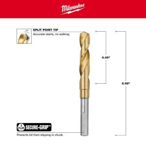 MilwaukeeTitanium Silver and Deming Drill Bit 5/8 in. 