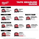 MilwaukeeMagnetic Tape Measure 25 ft. x 1-5/16 in. Wide Blade with 17 ft. Reach