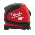 Milwaukee25 ft. Compact SAE Tape Measure with Fractional Scale and 9 ft. Standout