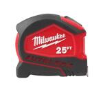 Milwaukee25 ft. SAE Compact Auto Lock Tape Measure with Fractional Scale and 9 ft. Standout