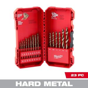 Milwaukee (23-Piece) Cobalt Red Helix Twist Drill Bit Set for Drill Drivers