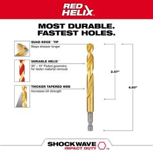 MilwaukeeSHOCKWAVE Titanium Twist Drill Bit 23/64 in.