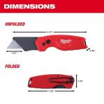 Milwaukee FASTBACK Compact Folding Utility Knife with General Purpose Blade (48-22-1500)