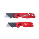 Milwaukee FASTBACK Folding Utility Knife and Compact Folding Utility Knife with Blade Storage and Gut Hook (2-Piece) (48-22-1503)