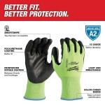 MilwaukeeLarge High Visibility Level 2 Cut Resistant Polyurethane Dipped Work Gloves (48-73-8922)