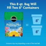 Miracle-Gro Moisture Control Potting Mix, 8 qt. for Container Plants – Protects Against Over- and Under-Watering (75578300)