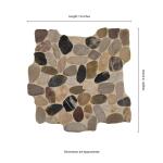 MSI Mix River Rock 12 in. x 12 in. Textured Marble Floor and Wall Mosaic Tile (1 sq. ft. / each) (PEB-MIXRVR)