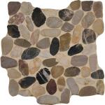 MSIMix River Rock 12 in. x 12 in. Textured Marble Floor and Wall Mosaic Tile (1 sq. ft. / each) (PEB-MIXRVR)