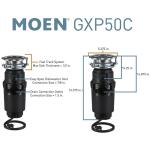 MOEN 1/2 HP Continuous Feed Garbage Disposal with Power Cord and Universal Mount - Prep Series (GXP50C)