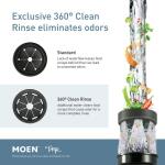 MOEN 1/2 HP Continuous Feed Garbage Disposal with Power Cord and Universal Mount - Prep Series (GXP50C)