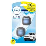 Febreze0.06 oz. Linen and Sky Scent Car Vent Clip Air Freshener (2-Pack) (003077201052)