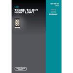 Touch to Dim Dimmable Soft White Plug-In LED Black Night Light (10728)