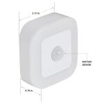 2 in. Plug-In Indoor Square LED Motion Sensor Automatic Dusk to Dawn Fade on and off Warm White Night Light (NL/DDMM/HD)