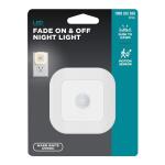 2 in. Plug-In Indoor Square LED Motion Sensor Automatic Dusk to Dawn Fade on and off Warm White Night Light (NL/DDMM/HD)