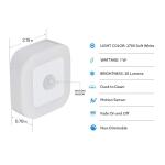 2 in. Plug-In Indoor Square LED Motion Sensor Automatic Dusk to Dawn Fade on and off Warm White Night Light (NL/DDMM/HD)