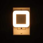 Square Soft White LED White Night Light with Automatic Dusk to Dawn and 2 Light Levels (SM-XS01a010E11)