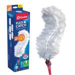 O-Cedar Flex and Catch Heavy Duty Dusting Kit with 5 Duster Refills, Stay-On Duster Hook, Extendable Handle (up to 3 ft.) (174690)