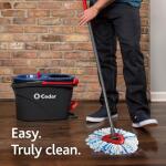 O-Cedar Easy Wring Microfiber Spin Mop and Bucket System Deep Clean & Rinse Clean (174221)