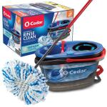 O-Cedar Easy Wring Microfiber Spin Mop and Bucket System Deep Clean & Rinse Clean (174221)