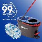 O-Cedar Easy Wring Microfiber Spin Mop and Bucket System Deep Clean & Rinse Clean (174221)