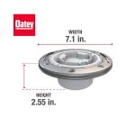 OateyFast Set 3 in. Outside Fit or 4 in. Inside Fit PVC Hub Toilet Flange with Test Cap and Stainless Steel Ring (435922)