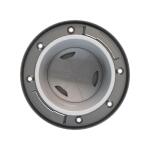 OateyFast Set 3 in. Outside Fit or 4 in. Inside Fit PVC Hub Toilet Flange with Test Cap and Stainless Steel Ring (435922)