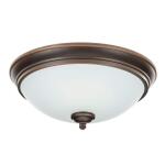 Hampton Bay Clifton 11 in. Selectable LED Flush MountOil Rubbed Bronze Finish (HUI8011L-5/ORB)