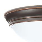 Hampton Bay Clifton 11 in. Selectable LED Flush MountOil Rubbed Bronze Finish (HUI8011L-5/ORB)