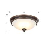 Hampton Bay Clifton 11 in. Selectable LED Flush MountOil Rubbed Bronze Finish (HUI8011L-5/ORB)