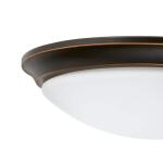 Hampton Bay Clifton 13 in. Selectable LED Flush MountOil Rubbed Bronze Finish (HUI8011LL-6/ORB)