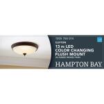 Hampton Bay Clifton 13 in. Selectable LED Flush MountOil Rubbed Bronze Finish (HUI8011LL-6/ORB)