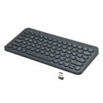 onn. Compact Wireless Keyboard, Mini Office, USB Receiver, 78 Keys, Grey