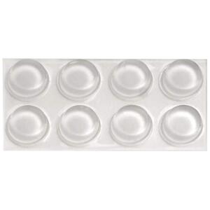 OOK1/2 in. Clear Plastic Self-Adhesive Bumpers (8-Pack) (506600)